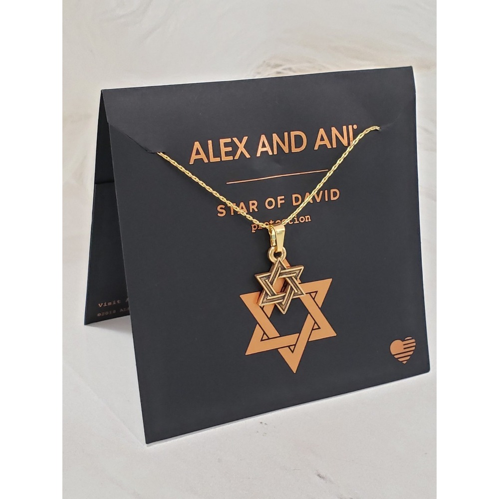 NEW Alex and Ani Star of David Necklace Gold Tone 32" ADJUSTABLE GIFT